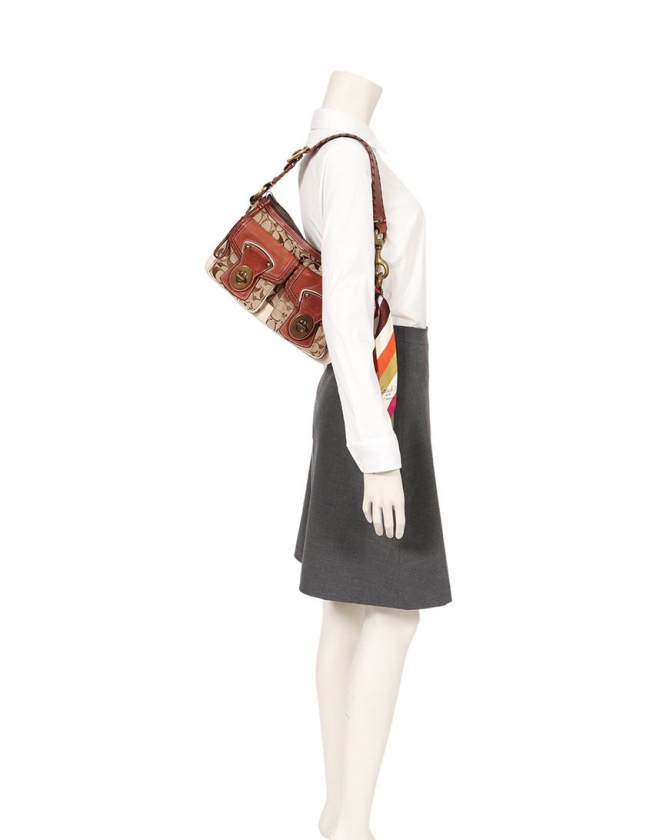 コーチ COACH ショルダーバッグ レガシー シグネチャー ベージュ