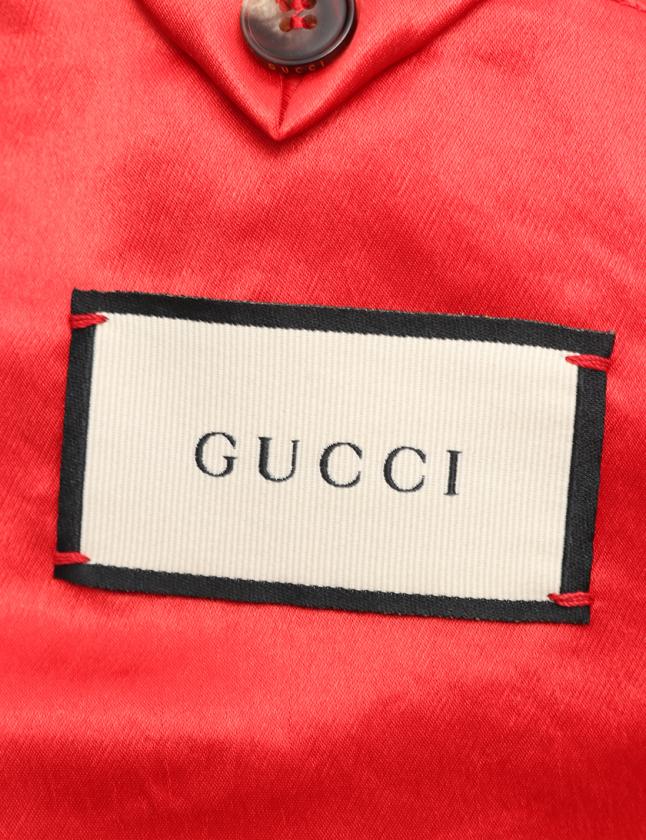 グッチ GUCCI ボンバージャケット GGブレード 青 マルチカラー 44 