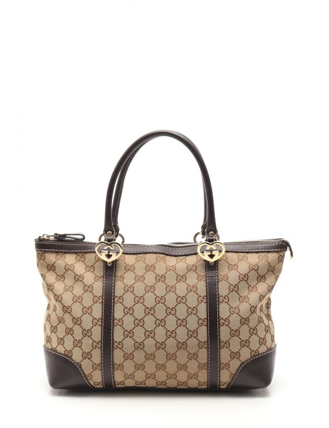 グッチ トートバッグ ラブリートート ベージュ パープル ブラ