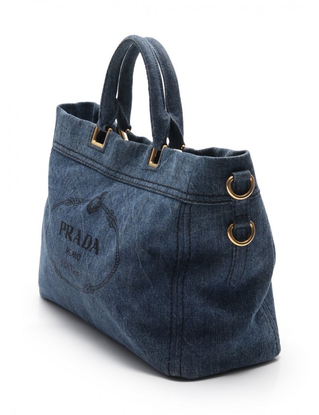 プラダ PRADA トートバッグ ショルダーバッグ 青 BN2069 デニム プラダ PRADA トートバッグ ショルダーバッグ 青 BN2069 デニム