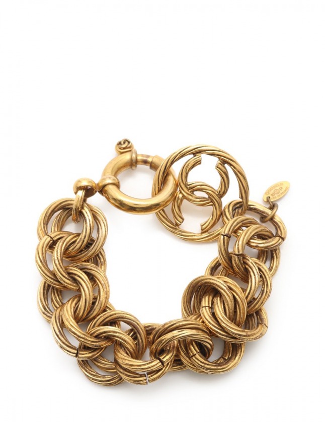 シャネル CHANEL ブレスレット ココマーク ゴールド アクセサリー 93P  
