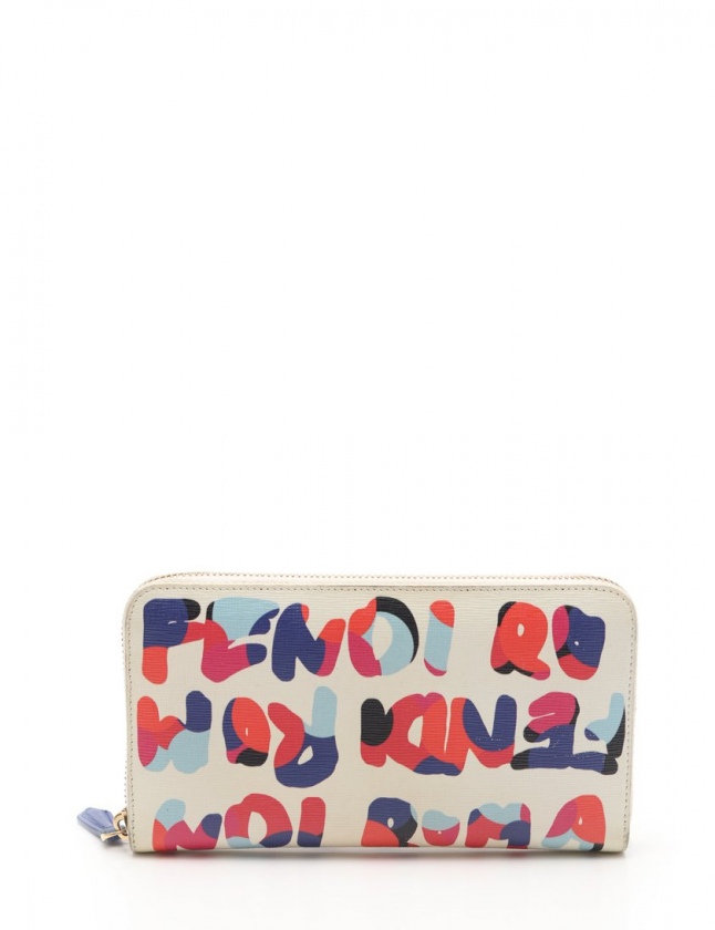 フェンディ FENDI ラウンドファスナー長財布 グラフィティプリント 