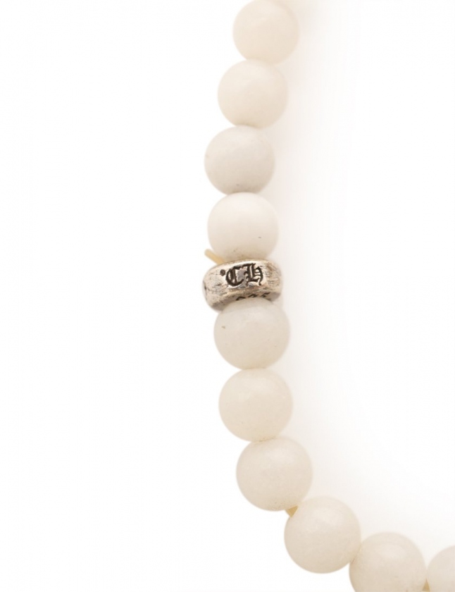 クロムハーツ CHROME HEARTS ブレスレット クロスチャーム 白 シルバー  