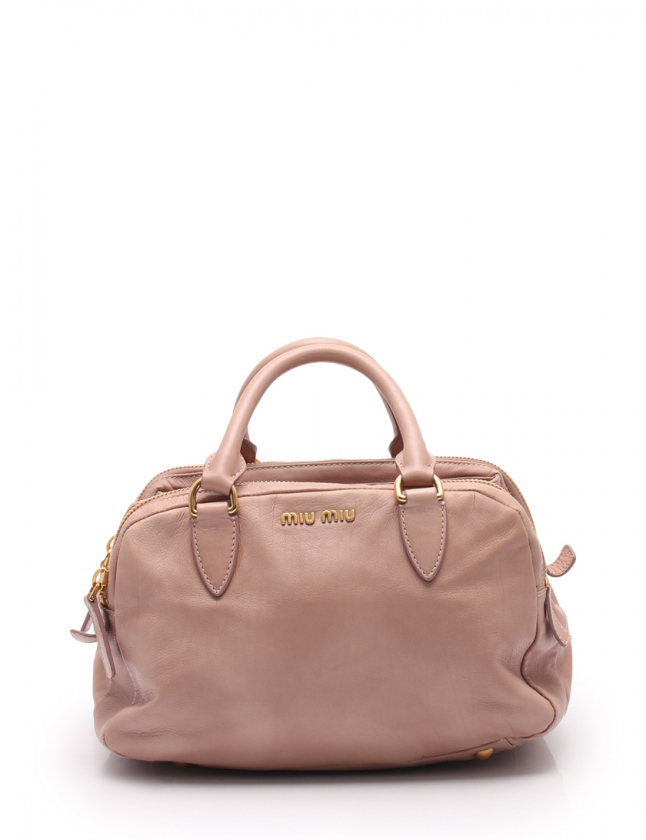 ミュウミュウ miumiu ハンドバッグ ショルダーバッグ ピンクベージュ 