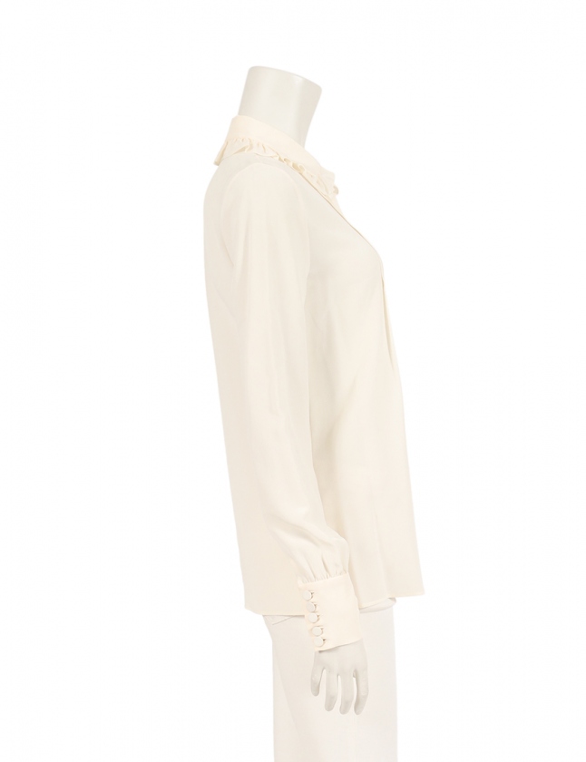 サンローラン パリ SAINT LAURENT PARIS ブラウス アイボリー 34  