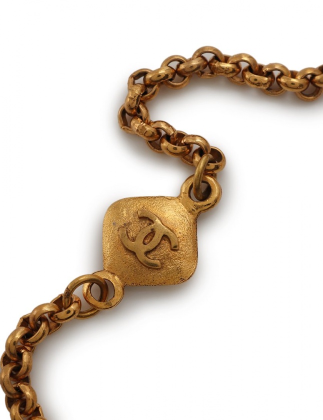 シャネル CHANEL チェーンロングネックレス ココマーク ゴールド