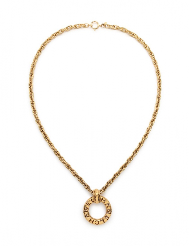 シャネル CHANEL チェーンロングネックレス ゴールド