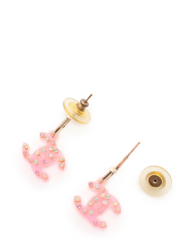 シャネル CHANEL ピアス ココマーク ピンク アクセサリー ライン