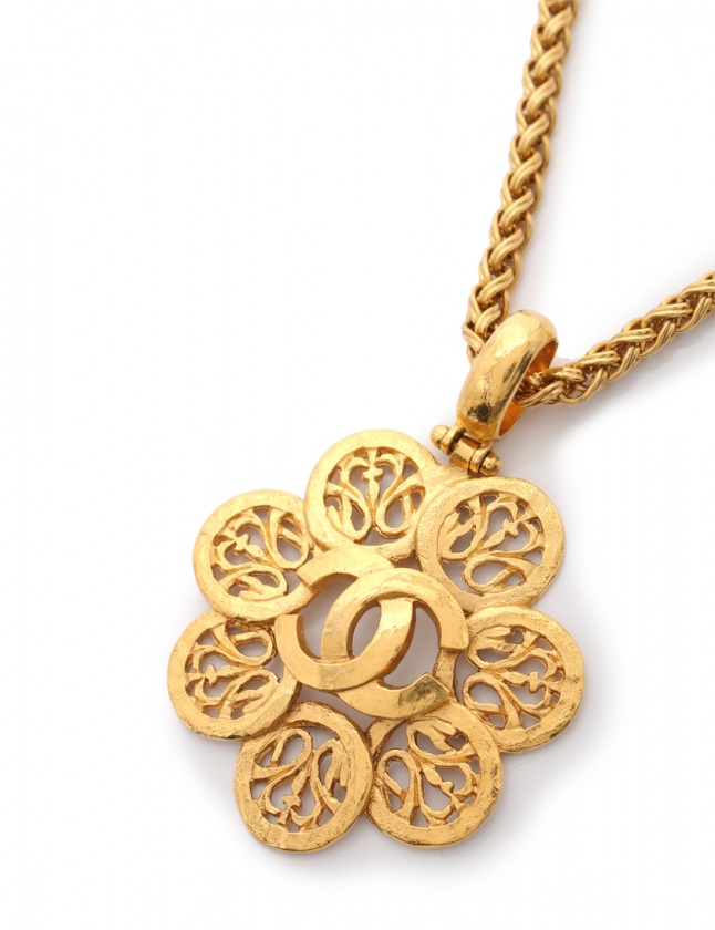 シャネル ココマーク チェーン ネックレス ゴールド ヴィンテージ CHANEL(シャネル) 70's coco mark chain necklace ココマーク
