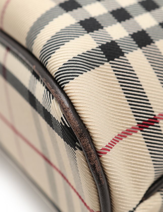 超人気BURBERRY ハンドバッグ ブラウン アイボリー バーバリー BURBERRY 8071355 ハンドバッグ LL MD BOWLING DFC