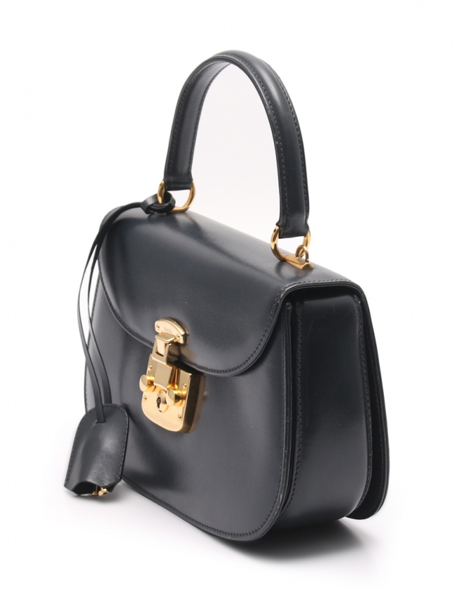 グッチ GUCCI ハンドバッグ ショルダーバッグ レディロック ネイビー 
