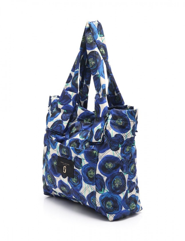 MARC JACOBS 青 キルティング ボストンバッグ くまMARC JACOBS 青