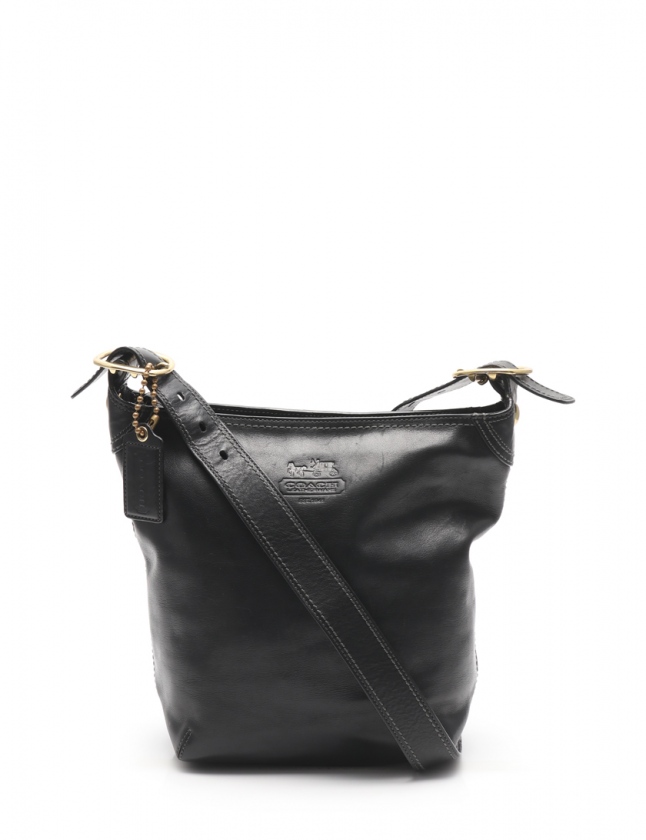 コーチ COACH ショルダーバッグ ブリーカーレザーダッフル 黒 12376 