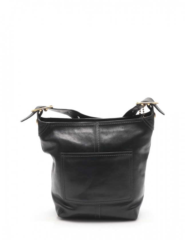 コーチ COACH ショルダーバッグ ブリーカーレザーダッフル 黒 12376 