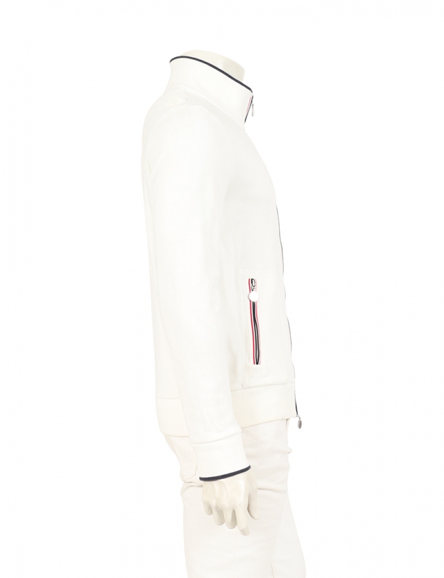 モンクレール MONCLER カーディガン 白 ネイビー 赤 L トップス