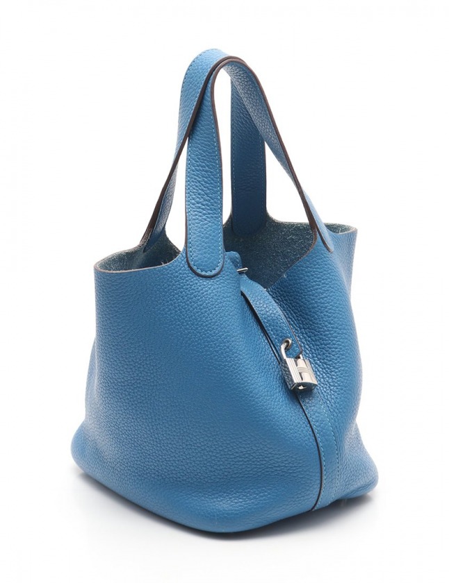 エルメス Hermes ハンドバッグ ピコタンロックpm 青 トリヨンクレマンス O刻印 レディース 114 ベクトルパーク