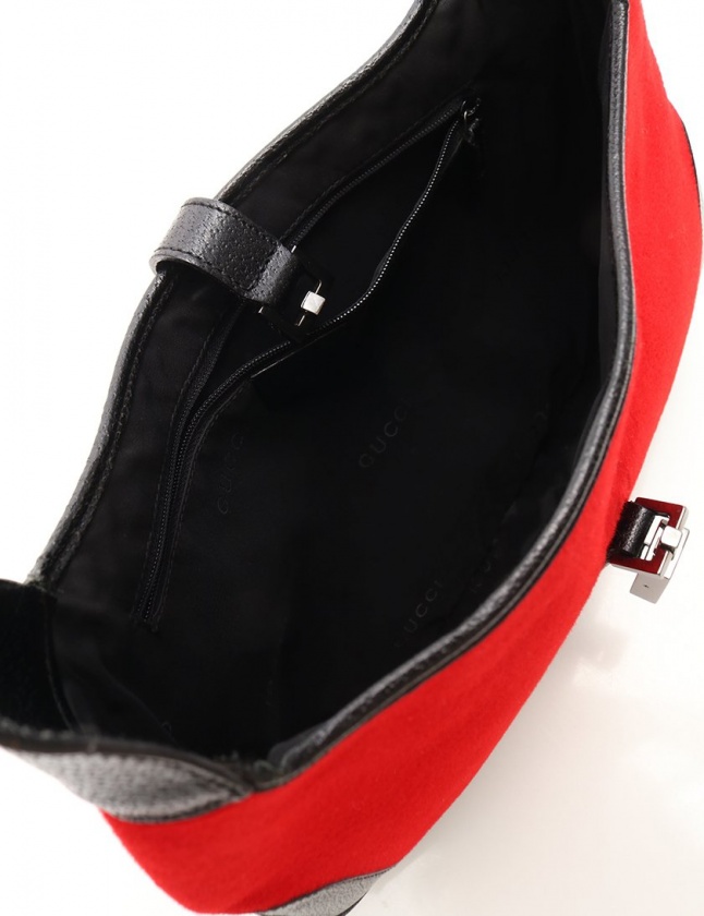 グッチ GUCCI ワンショルダーバッグ ジャッキー 黒 赤 001 3306