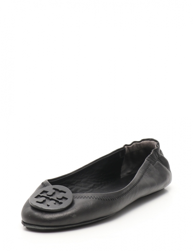 トリーバーチ TORY BURCH フラットパンプス バレエシューズ 黒 7 
