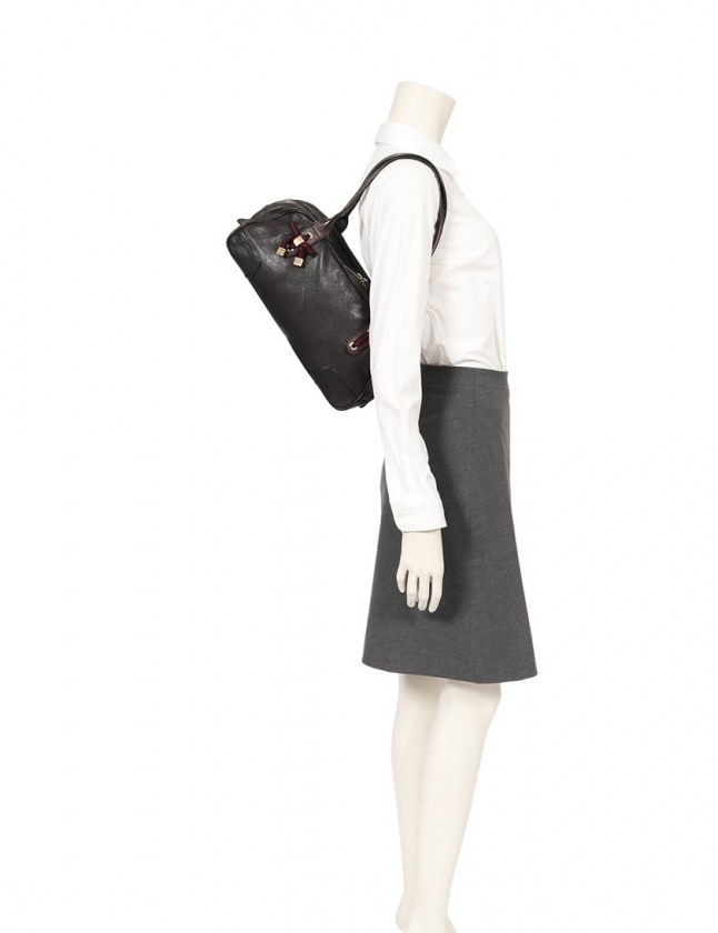 GUCCI 黒 ミニボストンバッグ プリンシー リボン 保存袋付き
