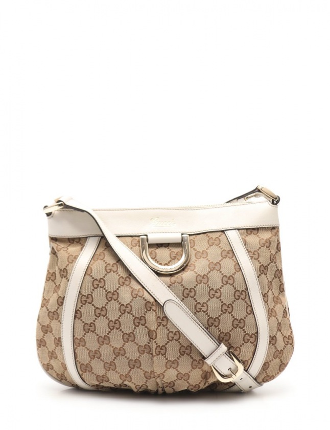グッチ GUCCI ショルダーバッグ GGキャンバス ベージュ 白 203257  