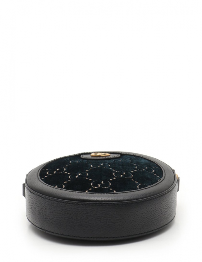グッチ GUCCI ショルダーバッグ GGパターン ネイビー 黒 574978