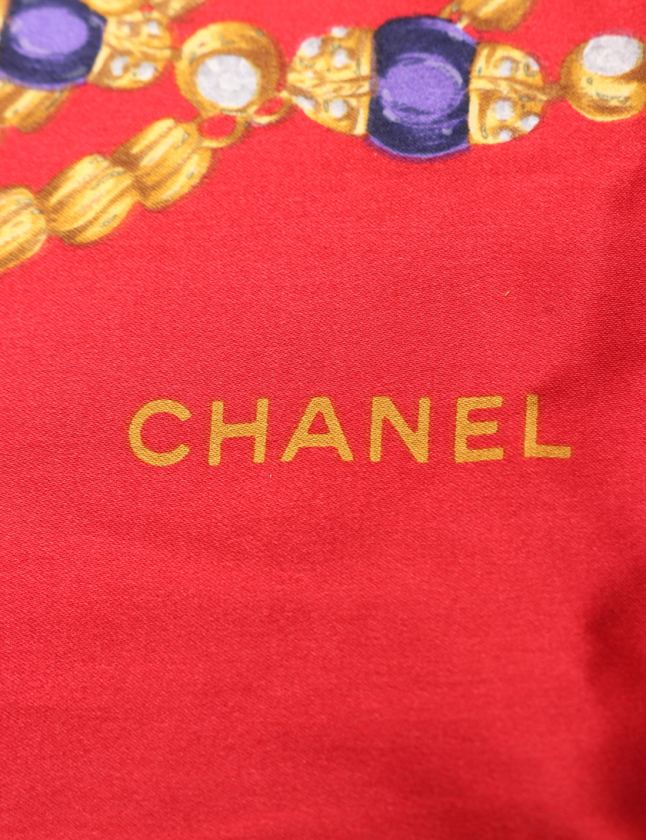 CHANEL シルクスカーフ 赤 ◾️CHANEL シャネル スカーフ 赤 ココマーク シルク100% - メルカリ