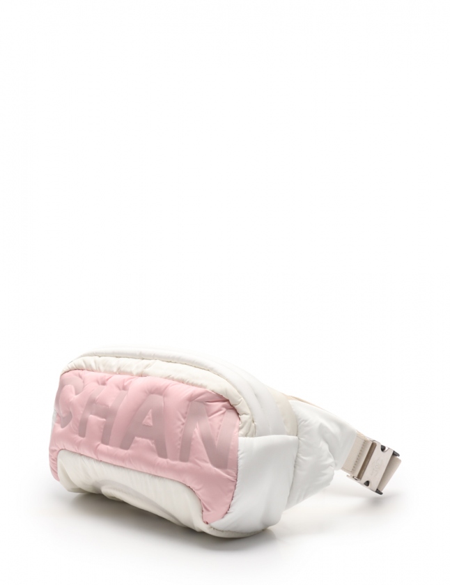 シャネル CHANEL ウエストポーチ ボディバッグ ココマーク 白 ピンク 