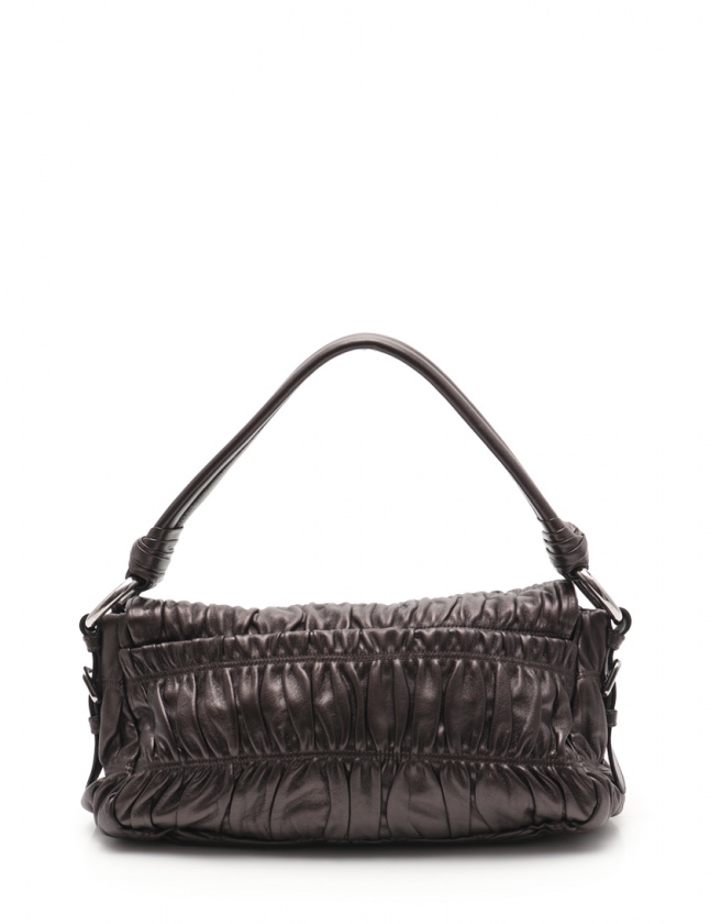 プラダ PRADA ショルダーバッグ NAPPA GAUFRE ダークグレー BR3972 