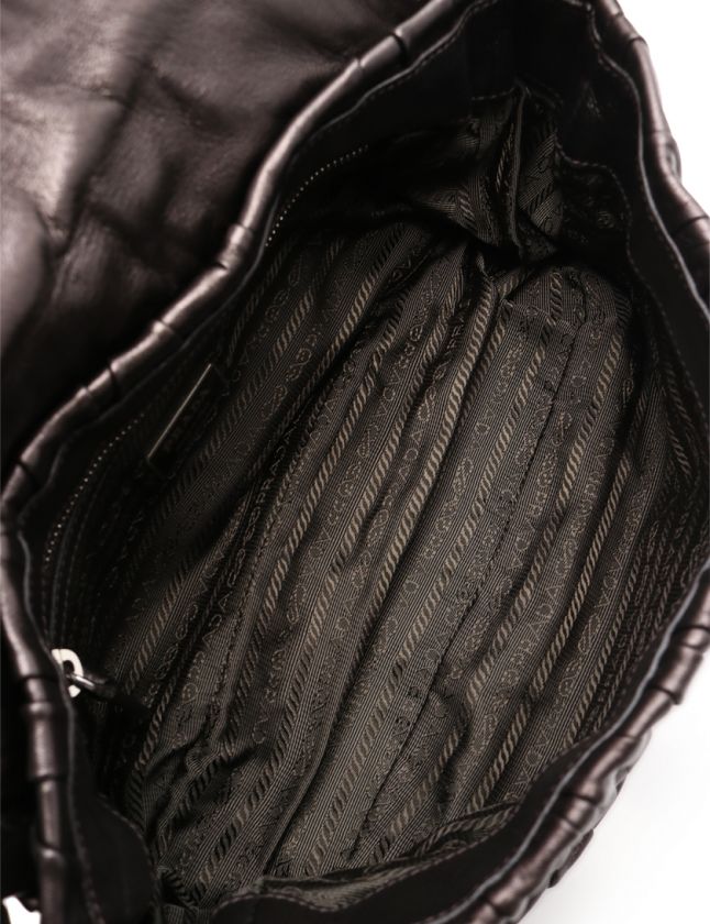 プラダ PRADA ショルダーバッグ NAPPA GAUFRE ダークグレー BR3972 