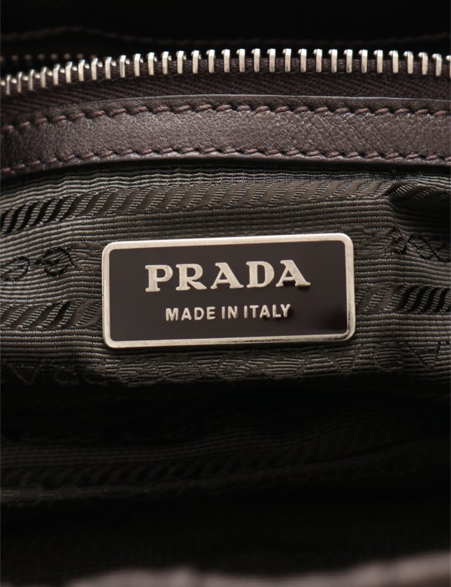 プラダ PRADA ショルダーバッグ NAPPA GAUFRE ダークグレー BR3972 