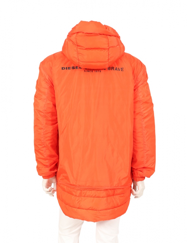 ディーゼル Diesel 中綿ジャケット オレンジ L アウター プリント