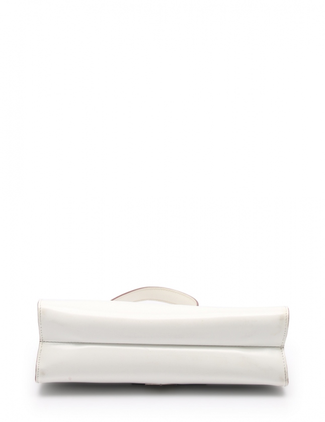 プラダ PRADA ハンドバッグ パーティーバッグ 白 BR0011 レザー がま口  