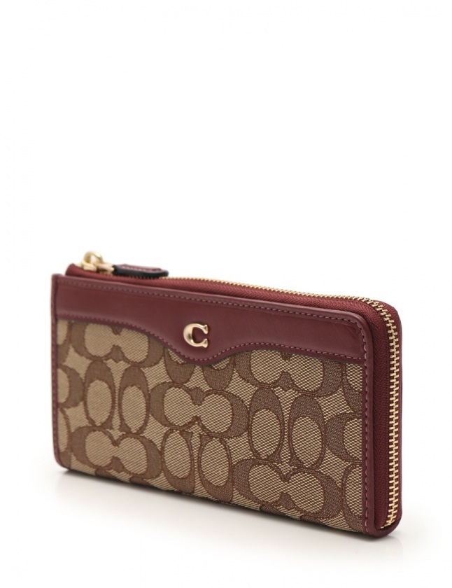 coach コーチ 長財布 ブラウン シグネチャー柄 コーチ COACH 財布 長