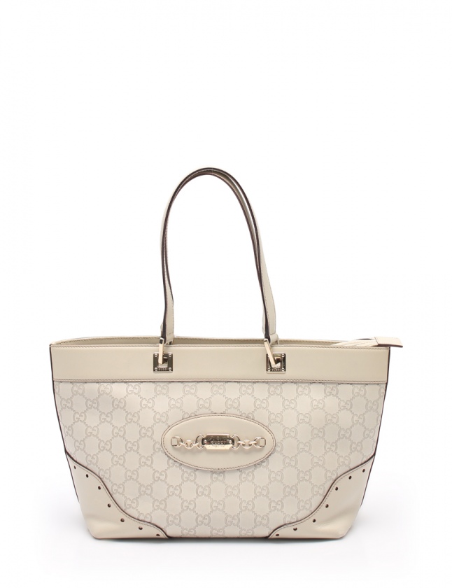 グッチ GUCCI トートバッグ グッチシマ アイボリーホワイト 145993 
