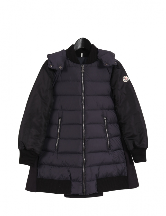 モンクレール MONCLER ダウンコート ネイビー 黒 12anni 152cm 