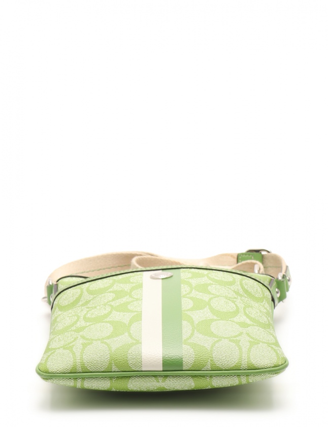 コーチ COACH ショルダーバッグ シグネチャー 黄緑 アイボリー