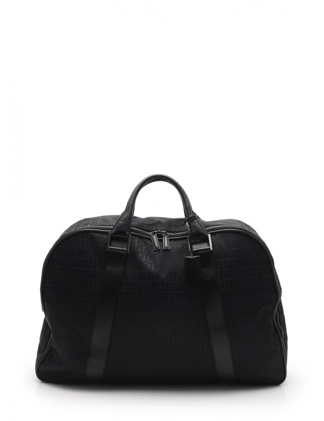 フェンディ FENDI ボストンバッグ ズッキーノ 黒 7VV010 ナイロン