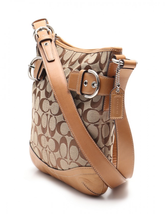 コーチ COACH ショルダーバッグ シグネチャー ベージュ 茶 6740  