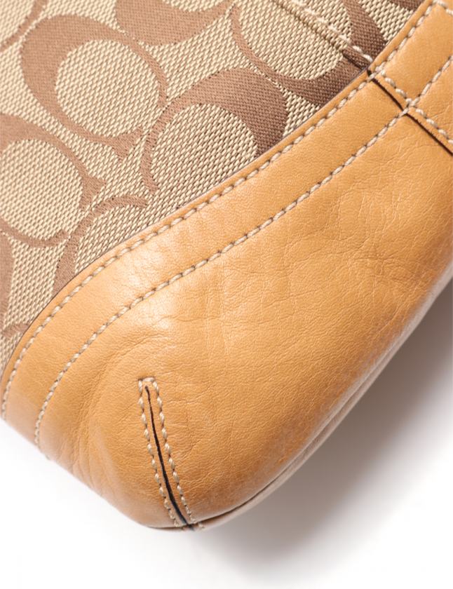 コーチ COACH ショルダーバッグ シグネチャー ベージュ 茶 6740 コーチ COACH ショルダーバッグ シグネチャー ベージュ 茶 6740