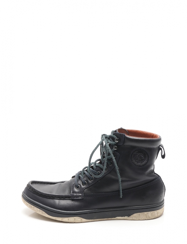 ディーゼル Diesel ブーツ 黒 ネイビー 26 5 シューズ レザー メンズ 114 ベクトルパーク