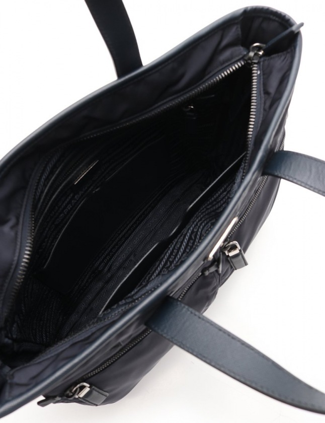 プラダ PRADA トートバッグ ネイビー VA0860 ナイロン レザー 2WAY 