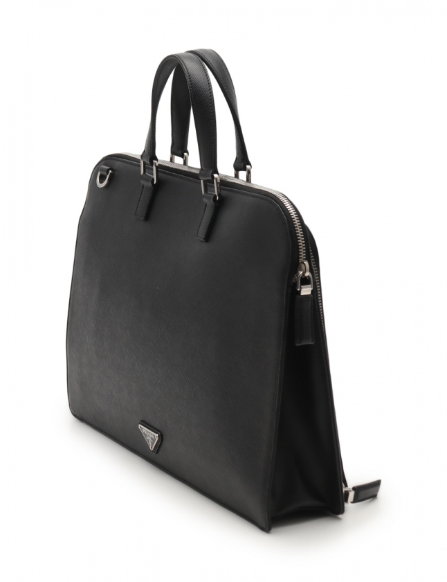 プラダ PRADA ビジネスバッグ ブリーフケース 黒 2VE078 レザー 2WAY 