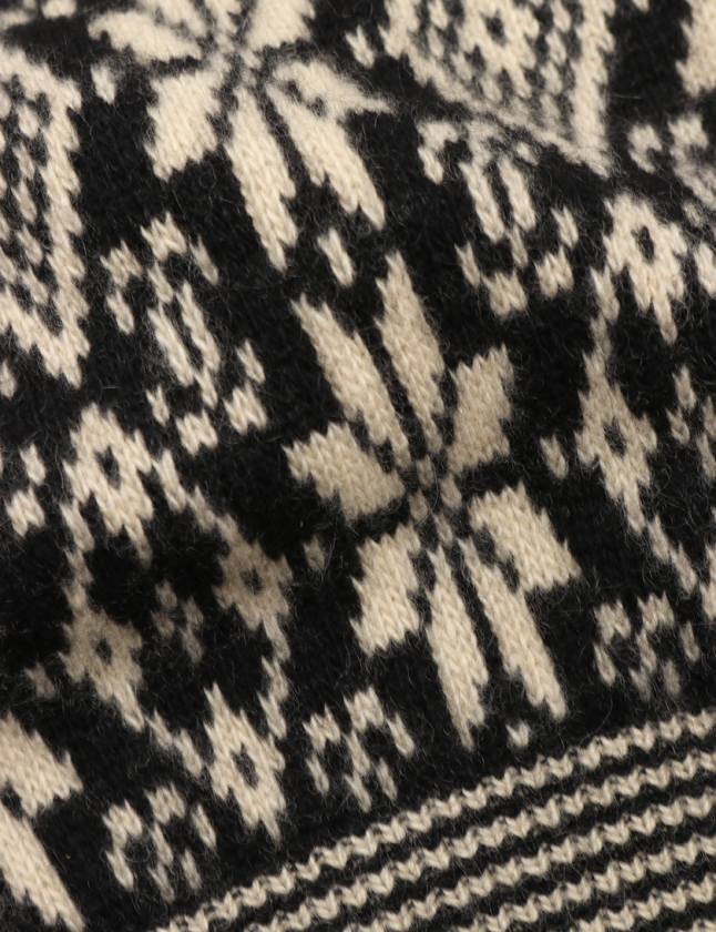 シャネル CHANEL ニット ココマーク 黒 アイボリー 36 トップス