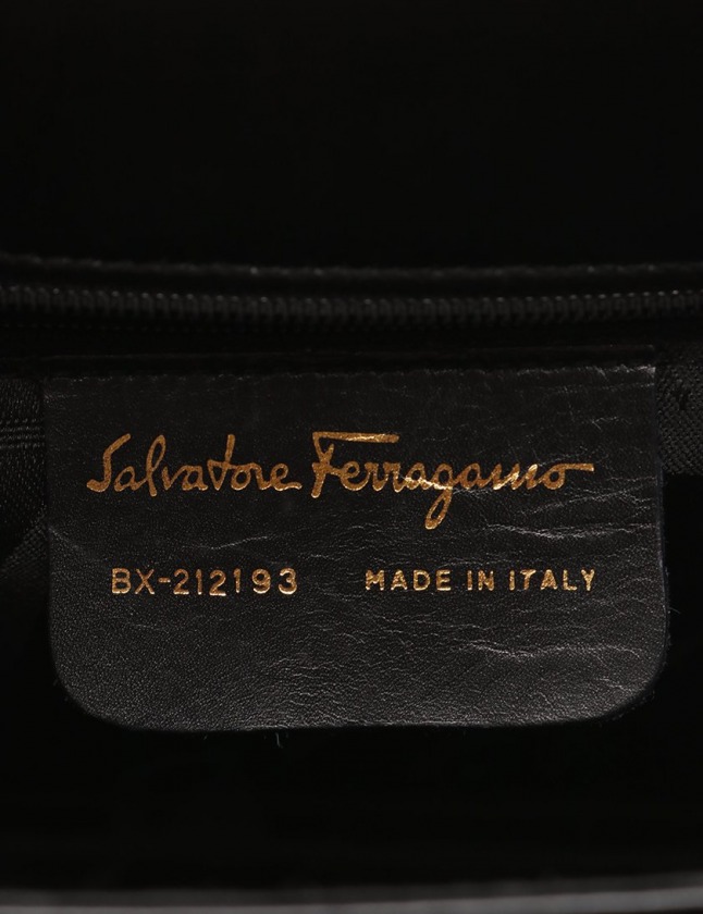 サルヴァトーレフェラガモ Salvatore Ferragamo ハンドバッグ ショルダーバッグ ガンチーニ 黒 21 2193 レザー 2WAY レディース