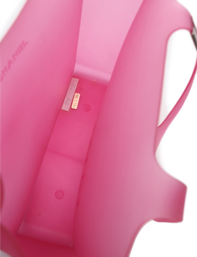 シャネル CHANEL トートバッグ ピンク ラバー レディース 114