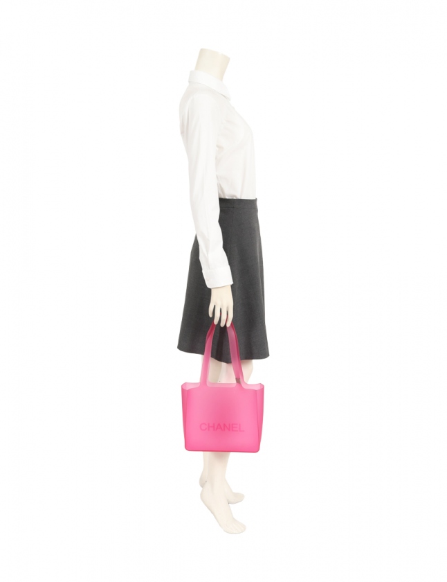 シャネル CHANEL トートバッグ ピンク ラバー レディース 114