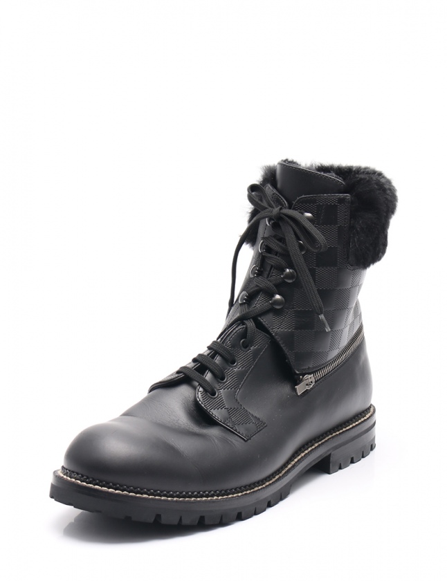 ルイヴィトン LOUIS VUITTON ブーツ チベットライン ダミエ アンフィニ  