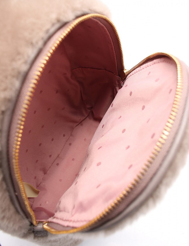 【美品】 kate spade バックパック リュック レザー ムートン ケイトスペード KATE SPADE バックパック リュックサック グレー