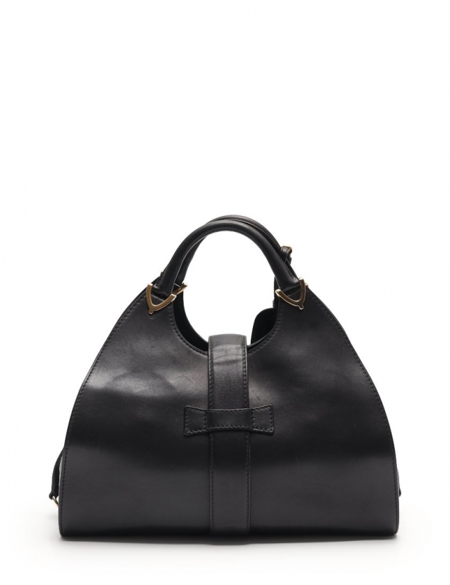 グッチ GUCCI ハンドバッグ スティラップ 黒 277514 レザー レディース 