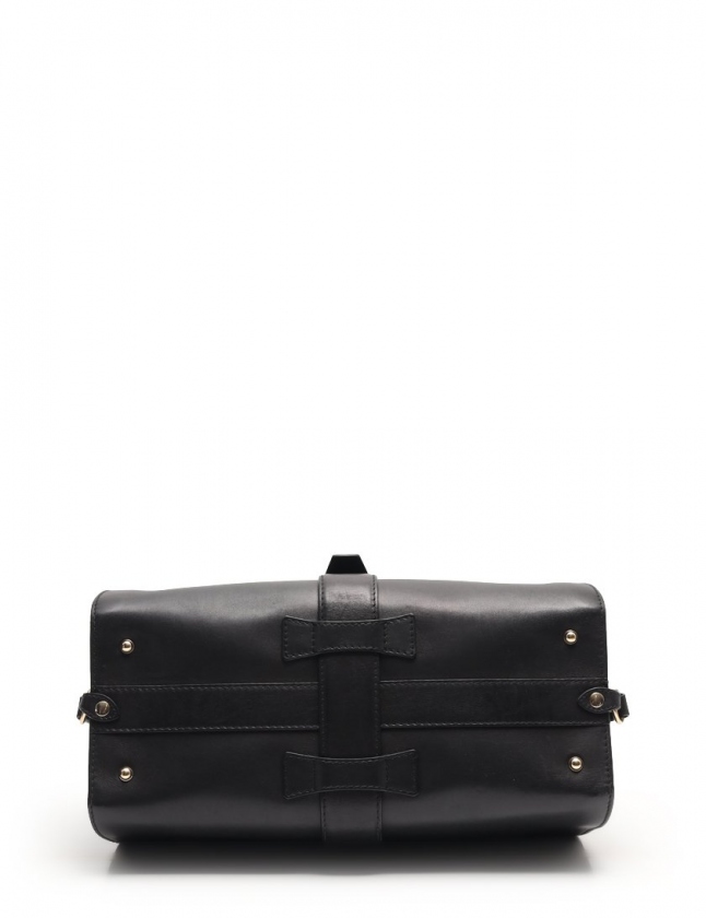 グッチ GUCCI ハンドバッグ スティラップ 黒 277514 レザー レディース 
